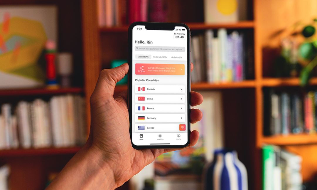 Airzalo app open on a smartphone