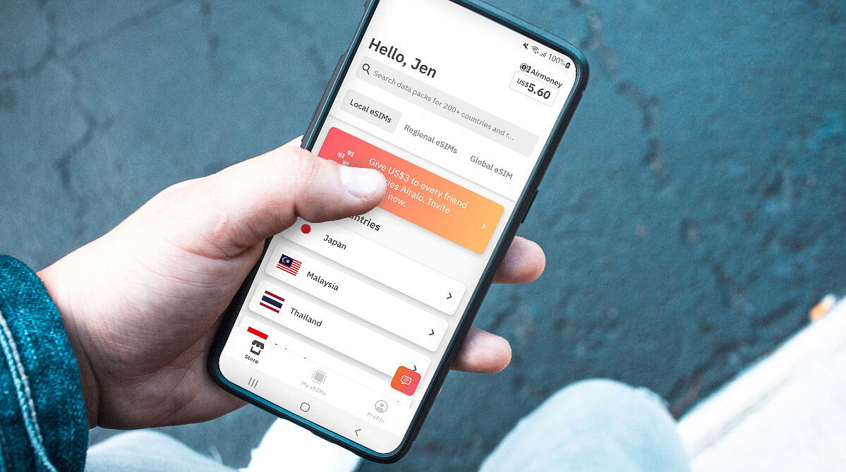 android phone with airzalo app open